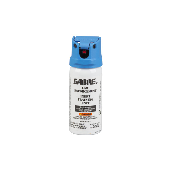 SABRE Inert 1.8 oz Foam Stream (MK-3), 54 mL Practice Pepper Spray with Flip Top Safety, Duty Belt Canisters